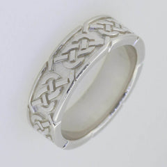 Platinum 6 mm Band Celtic Knot Band Ring Syzjewelry