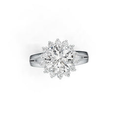 Sterling Silver Semi Mount Ring Setting Round RD 8x8mm DHJ