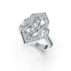 10K Gold Ring with or Moissanite Vintage-Inspired Moissanite Accent DHJ