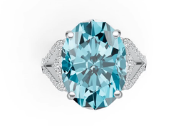 Sterling Silver Semi Mount Ring Setting Oval OV 16X12mm DHJ