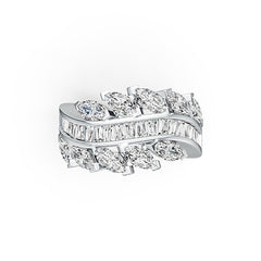 Sterling Silver Semi Mount Ring Setting Marquise MQ 6X3mm DHJ