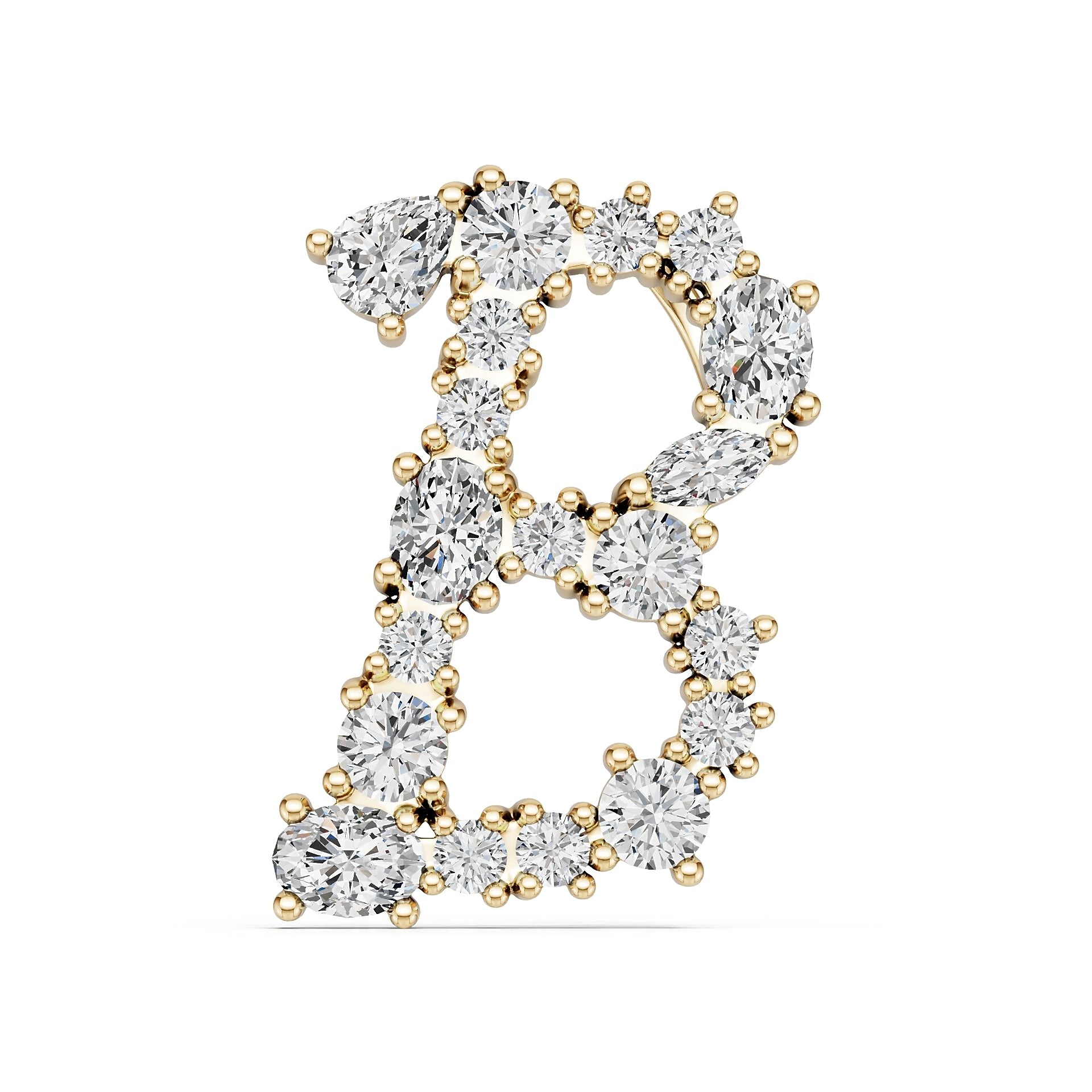 10K Gold Semi Mount Pendant Setting Round Ro 4x3mm Moissanite Accent Syz Jewelry