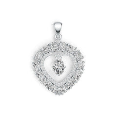 18K Gold Semi Mount Pendant Setting Oval OV 7X5mm Diamond Accent DHJ