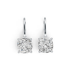 14K Gold Semi Mount Earrings Setting Cushion CU 10X10mm DHJ