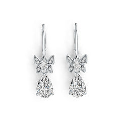 Sterling Silver Semi Mount Earrings Setting Pear PE 9X6mm - Syzjewelry
