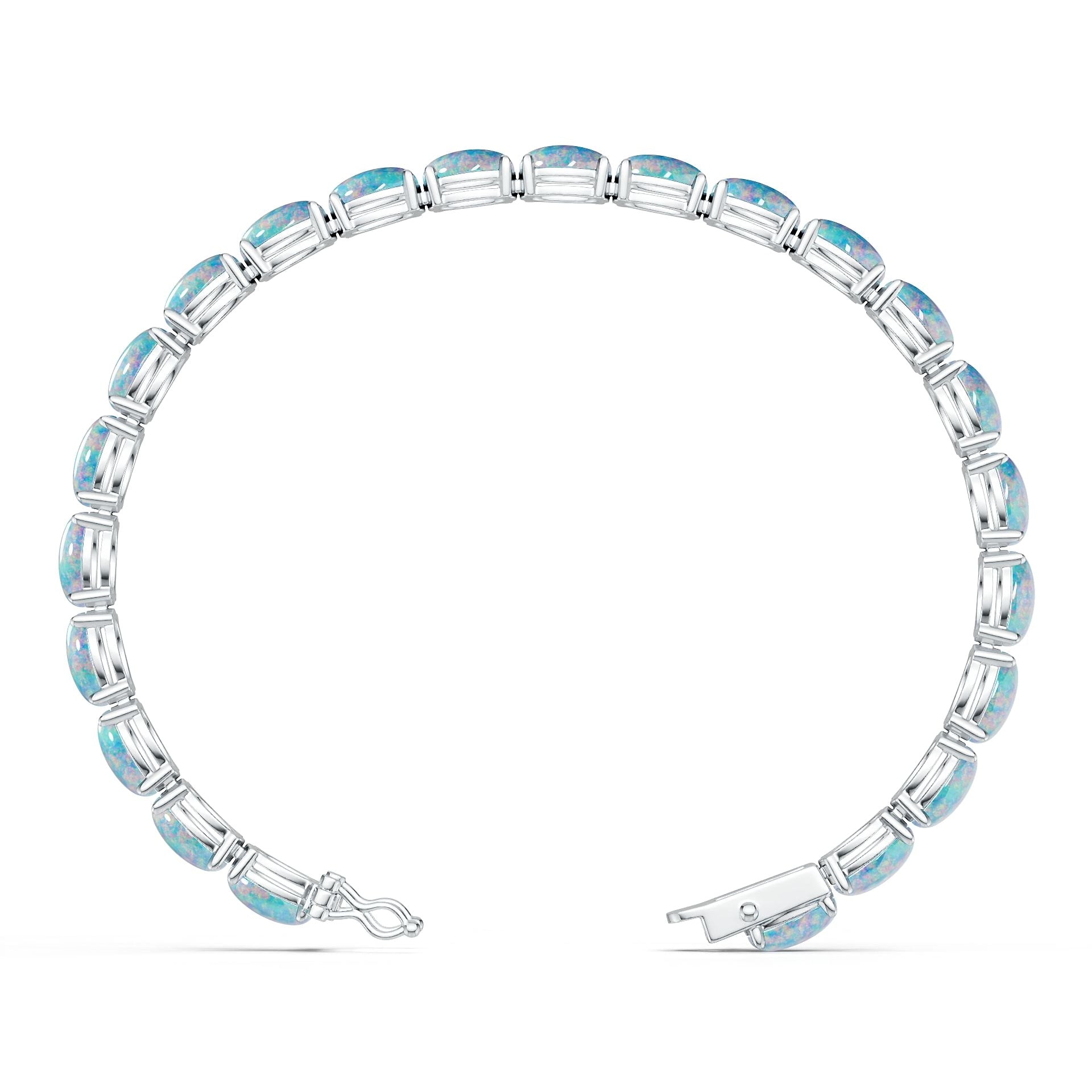 18K Gold Semi Mount Bracelet Setting Oval Ov Diamond Accent Syz Jewelry