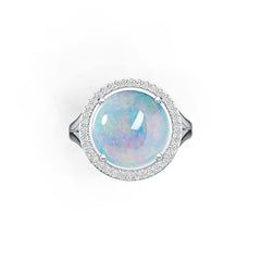 Sterling sølv halvmonteringsring indstilling rund RD 12x2mm