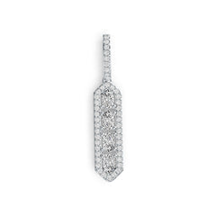 18K Gold Semi Mount Pendant Setting Oval OV 5X3mm Diamond Accent DHJ