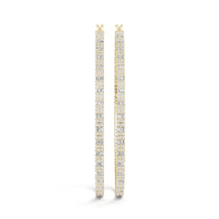18K Gold Semi Mount Earrings Setting Square Sq 2x1mm Diamond Accent Syz Jewelry