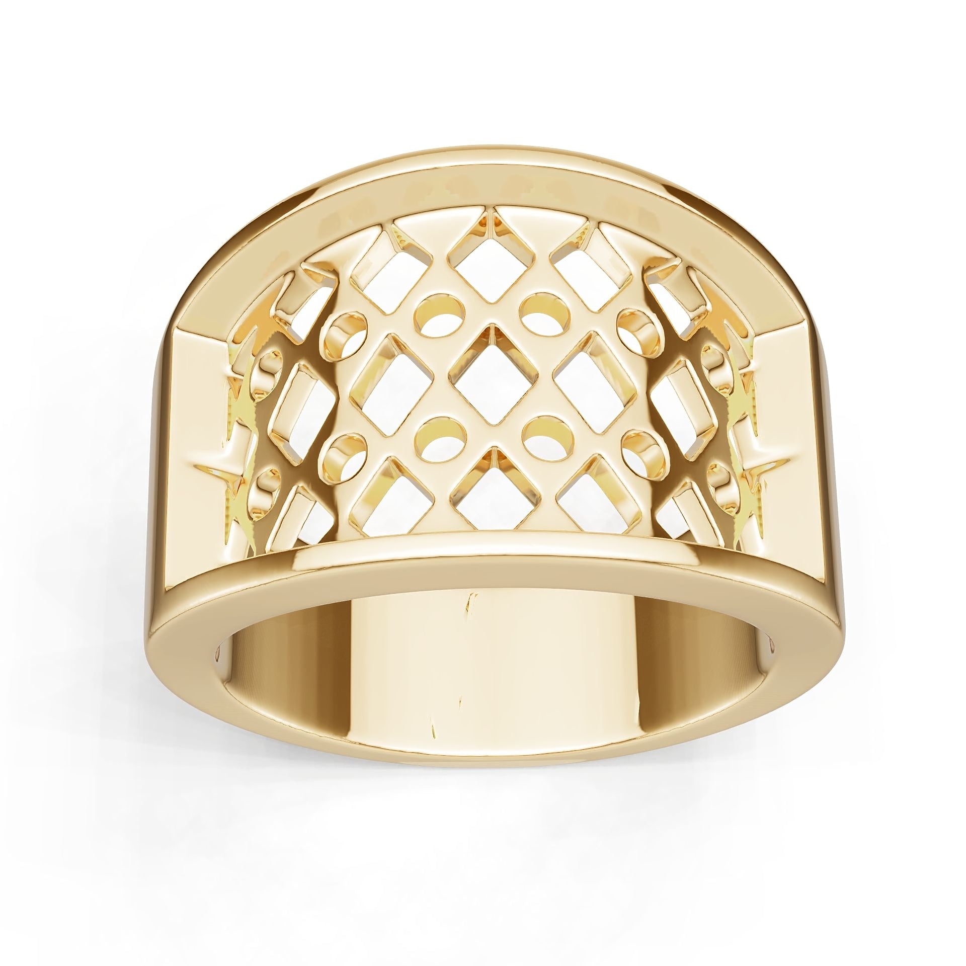 18K Gold Semi Mount Ring Setting Round Ro 6x6mm Syz Jewelry