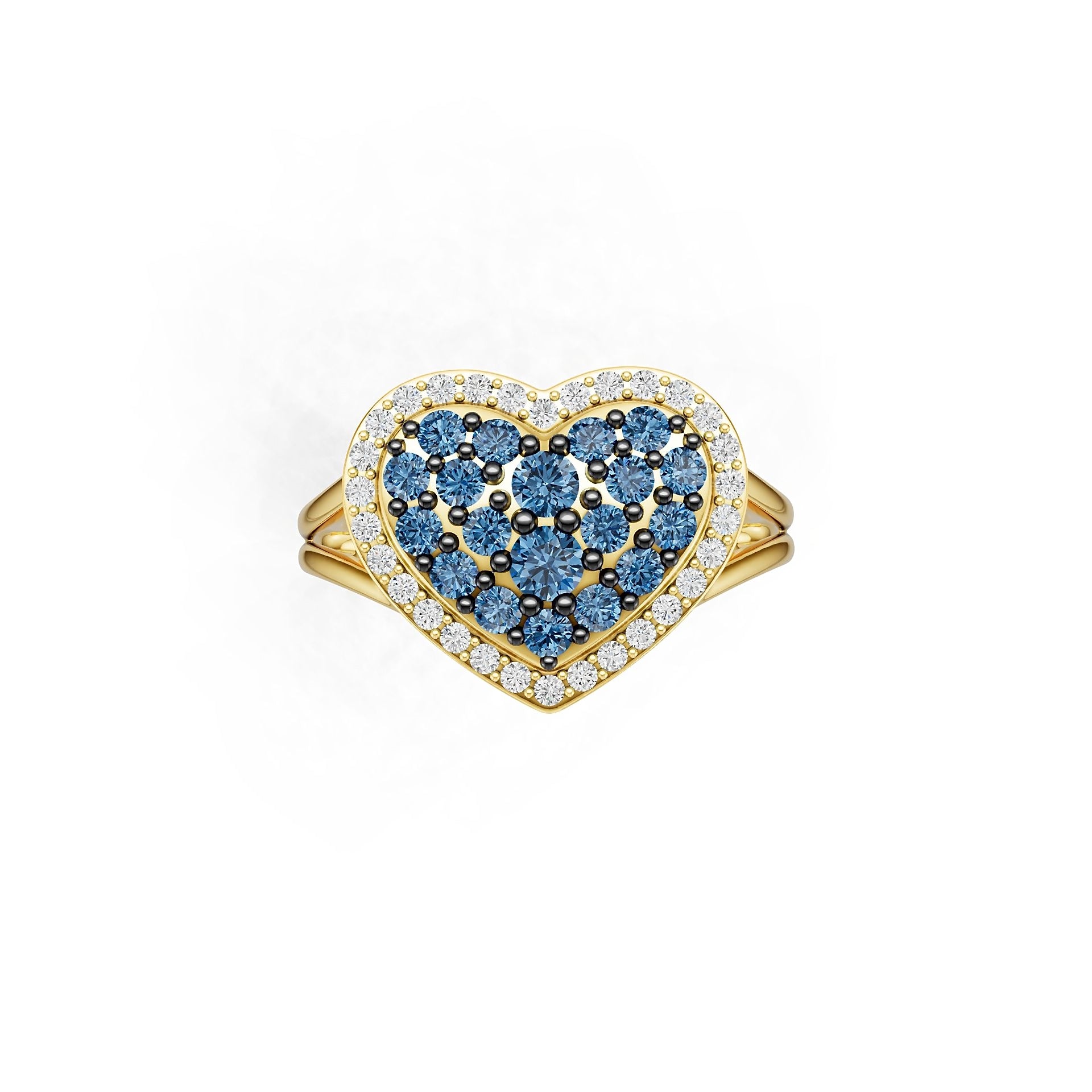 10K 14K Gold or 14K Gold Semi Mount Ring Setting Round Rd Diamond Accent Syzjewelry