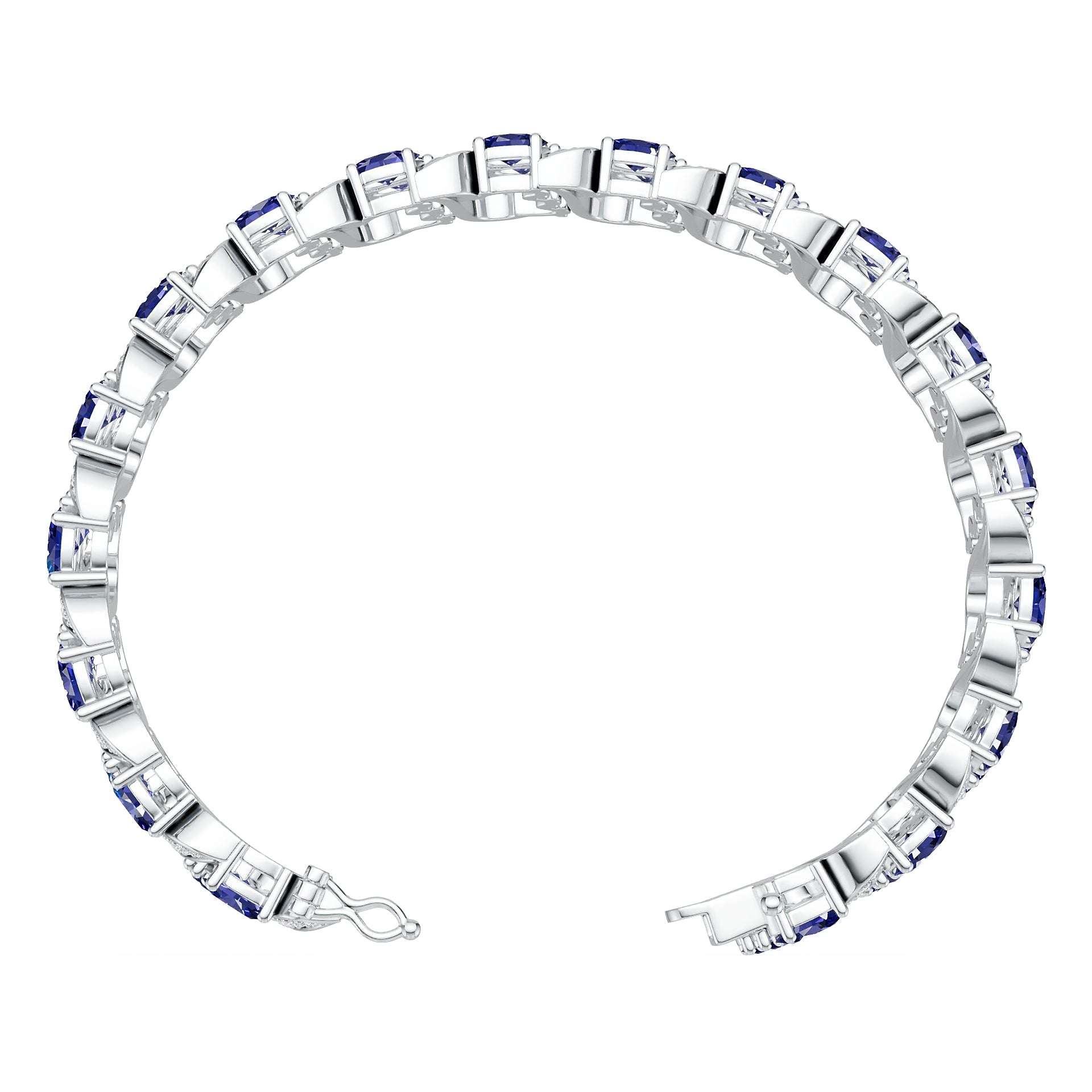 Platinum Semi Mount Bracelet Setting Oval Ov 6x4mm Syz Jewelry