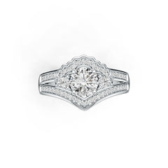 Sterling Silver Semi Mount Ring Setting Round RD 6x6mm DHJ
