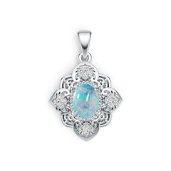 Sterling Silver Semi Mount Pendant Setting Oval OV 8X6mm DHJ