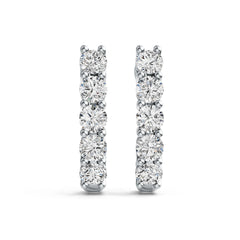 Sterling Silver Semi Mount Earrings Setting Round RD 3.5mm DHJ