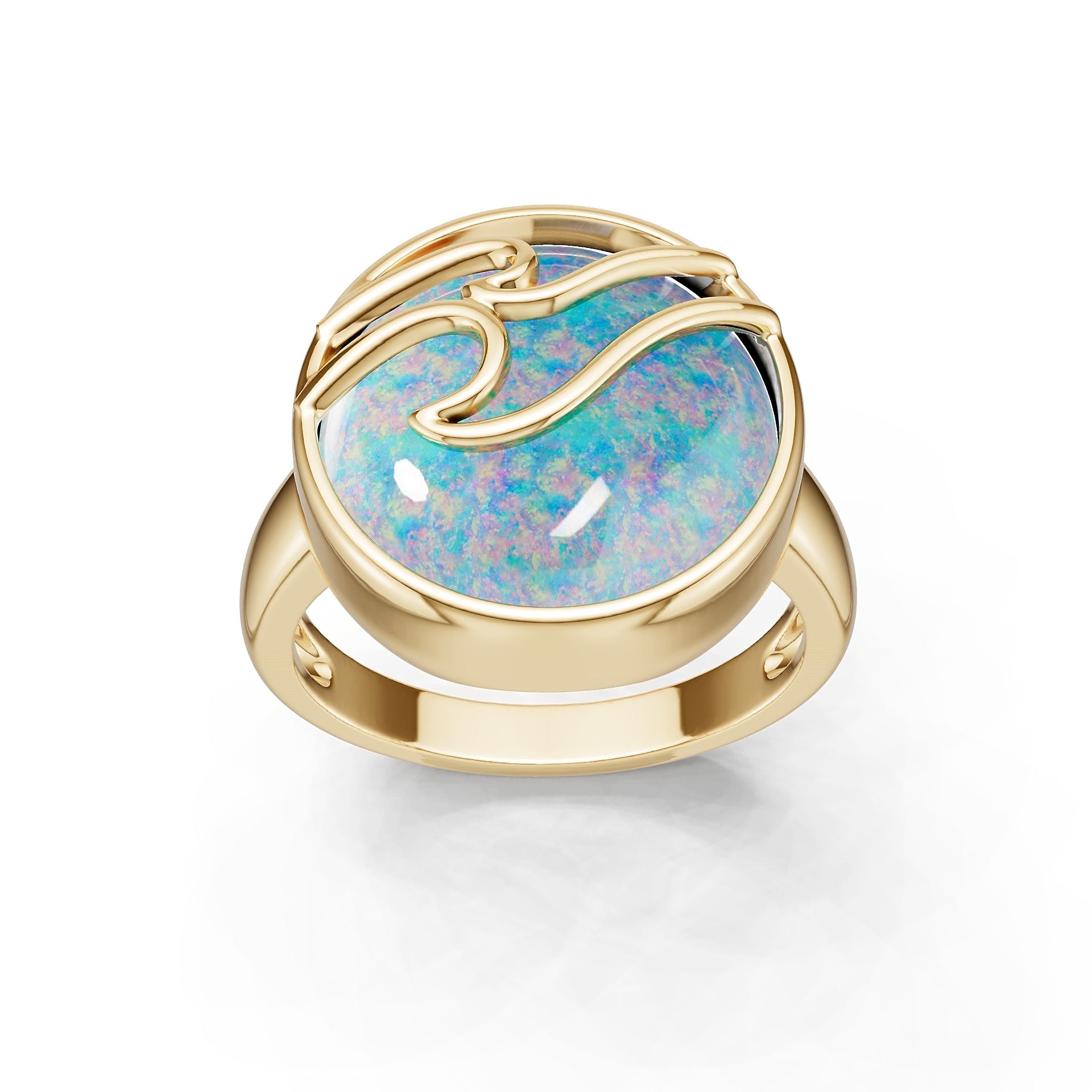 14K Gold Semi Mount Ring Setting Round Ro 6x6mm Syz Jewelry