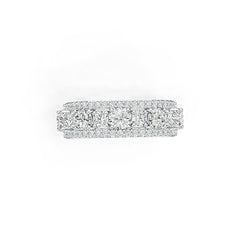 Sterling Silver Semi Mount Ring Setting Round RD 4x4mm White Topaz DHJ