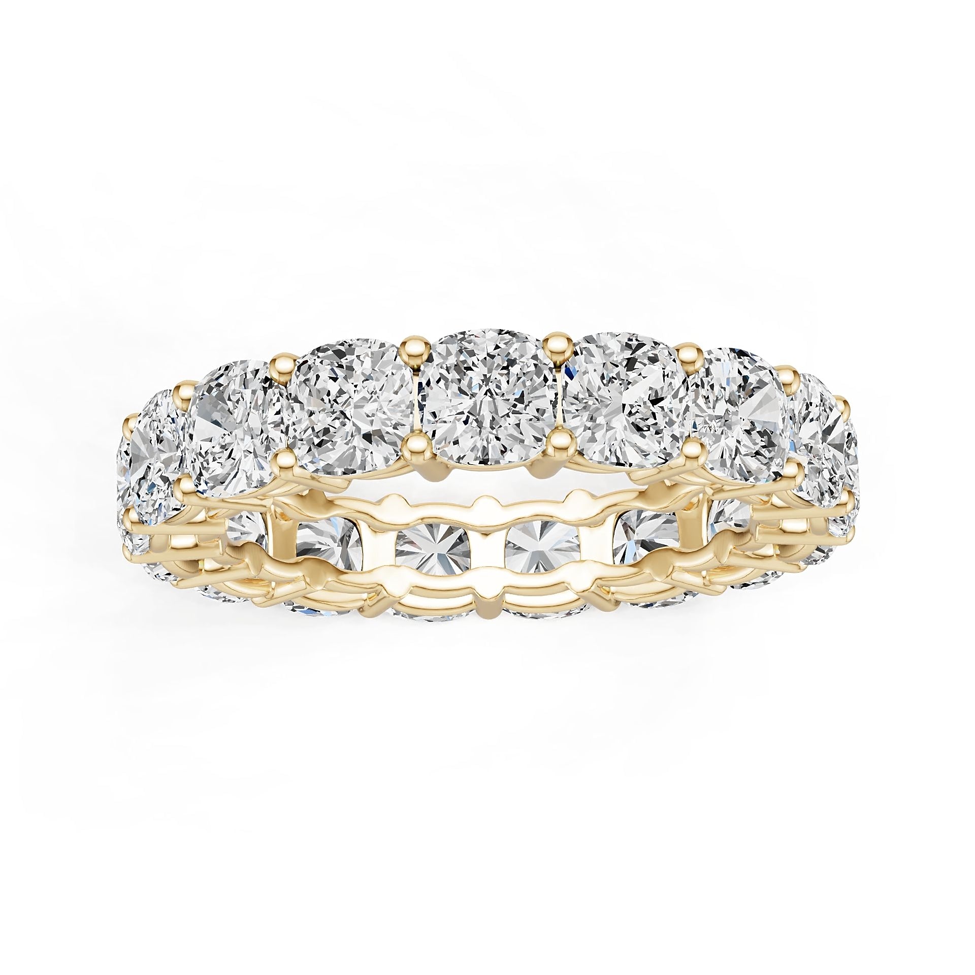 10K Gold Semi Mount Ring Setting Cushion Cu 4x4mm Moissanite Accent Syz Jewelry