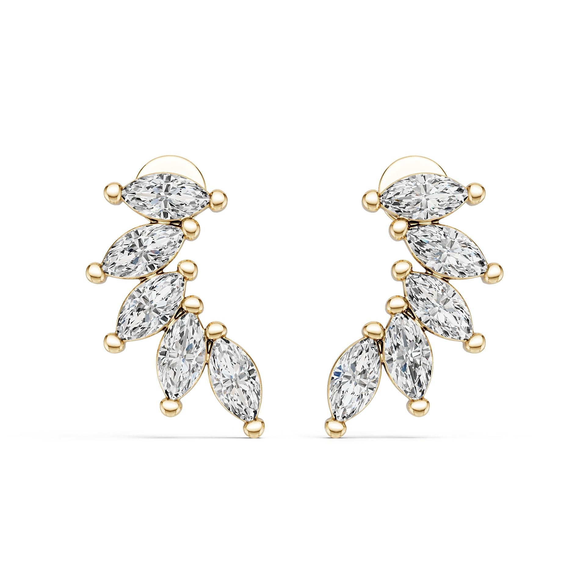 Sterling Silver Semi Mount Earrings Setting Marquise Ma 5x2mm DHJ