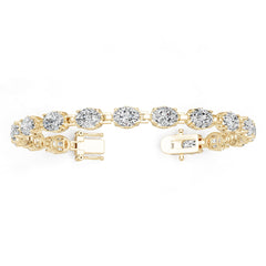18K Gold Semi Mount Bracelet Setting Oval Ov 8x6mm Syz Jewelry