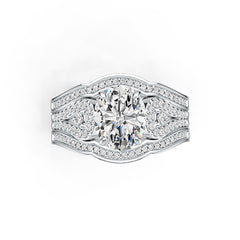 Sterling Silver Semi Mount Ring Setting Oval OV 10X8mm DHJ