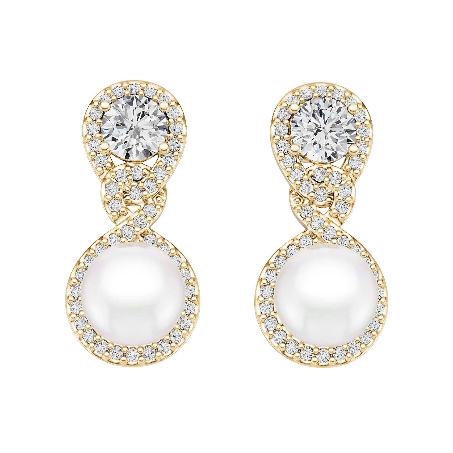 Platinum Semi Mount Earrings Setting Round Ro 7x7mm Diamond Accent Syz Jewelry