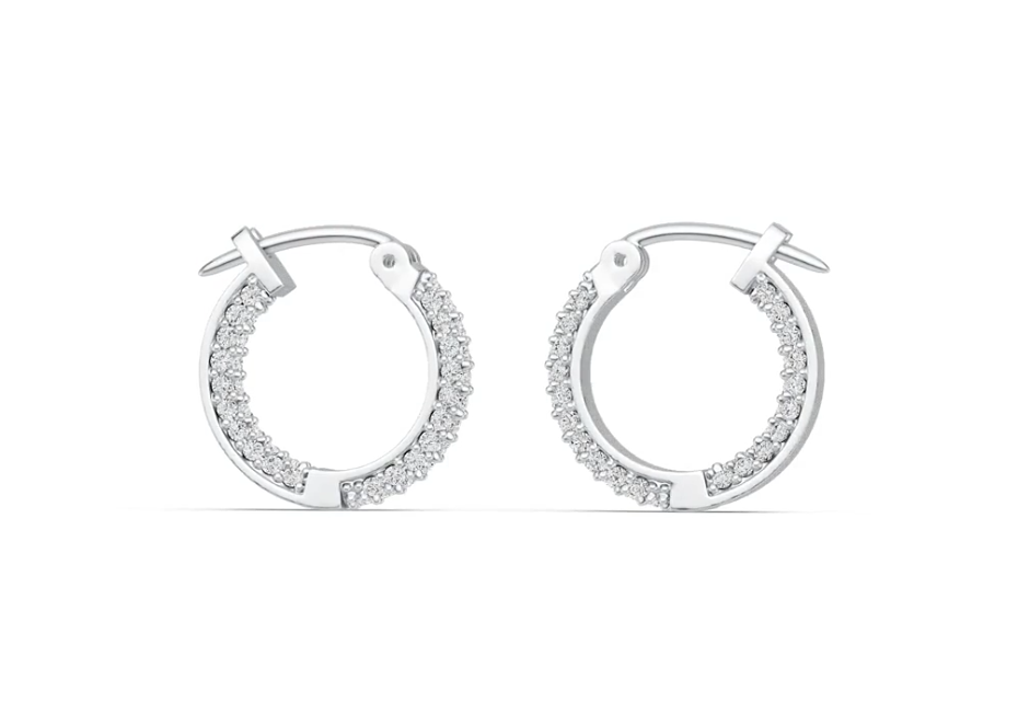 Sterling Silver Semi Mount Earrings Setting Round RD 1.5mm DHJ