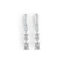 Sterling Silver Semi Mount Earrings Setting Oval OV 6X4mm OV 5X3mm DHJ