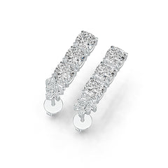 10K Gold Semi Mount Earrings Setting Cushion CU 5X5mm Moissanite Accent DHJ