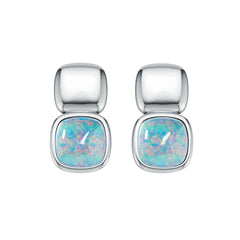 Platinum Semi Mount Earrings Setting Round Ro 5x8mm Syz Jewelry