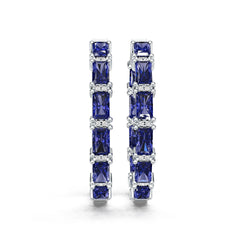 Platinum Semi Mount Earrings Setting Emerald Em 4x3mm Syz Jewelry