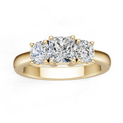 18K Gold Semi Mount Ring Setting Round Ro 2x0mm Diamond Accent Syz Jewelry