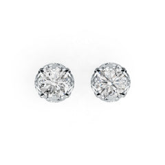 Sterling Silver Semi Mount Earrings Setting Round RD 6x6mm DHJ