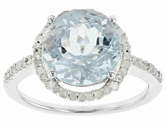14K Gold Semi Mount Ring Setting RD 10x10mm with Diamond Accent Syzjewelry