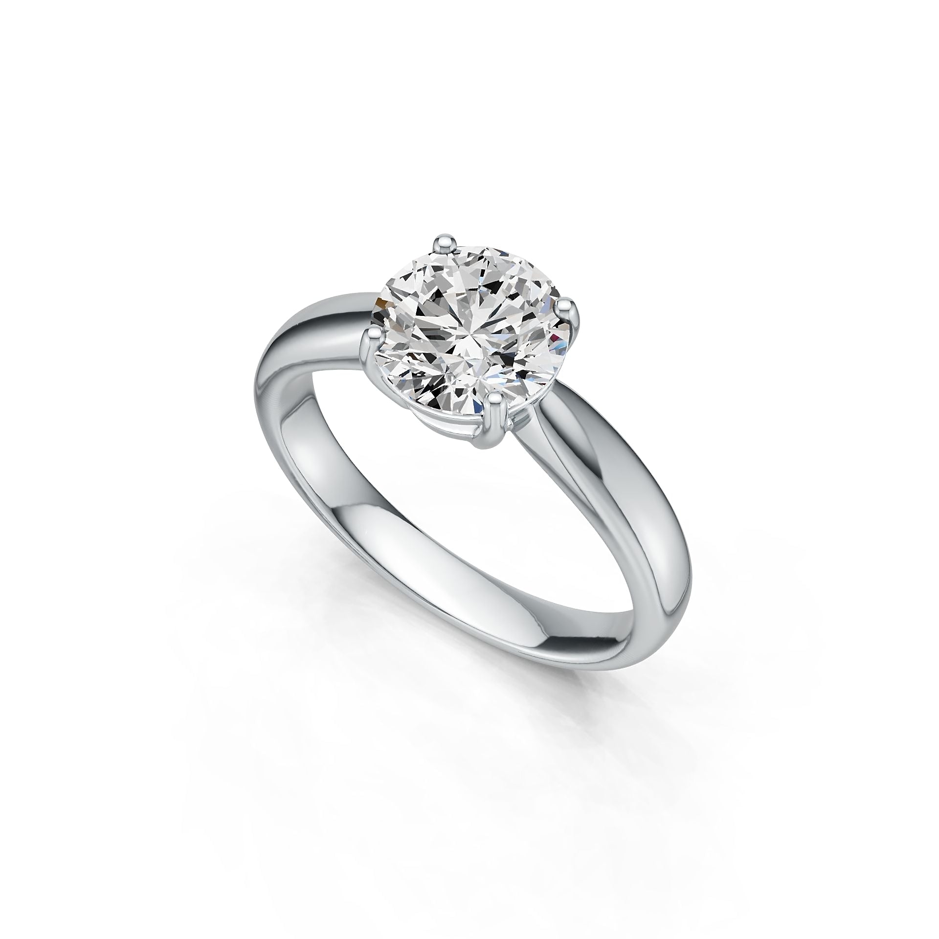 18K Gold Semi Mount Ring Setting Round RD 8x8mm Solitaire DHJ