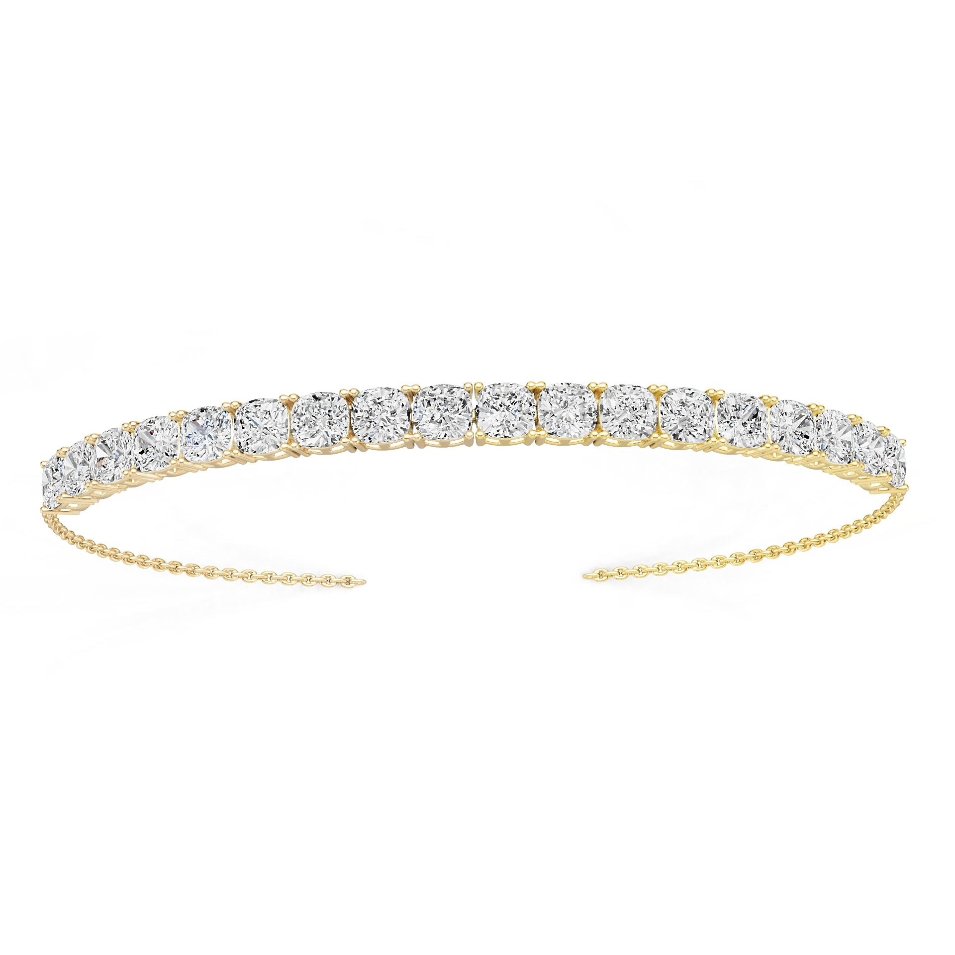 14K Gold Semi Mount Bracelet Setting Cushion Cu 5x5mm Diamond Accent Syz Jewelry