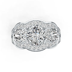 Sterling Silver Semi Mount Ring Setting Oval OV 8X6mm OV 7X5mm DHJ