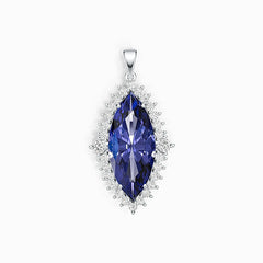 Sterling Silver Semi Mount Pendant Setting Marquise MQ 30X13mm DHJ