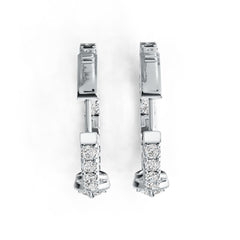 Sterling Silver Semi Mount Earrings Setting Pear PE 7X5mm DHJ
