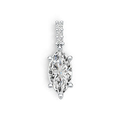 Sterling Silver Semi Mount Pendant Setting Marquise MQ 12X6mm DHJ
