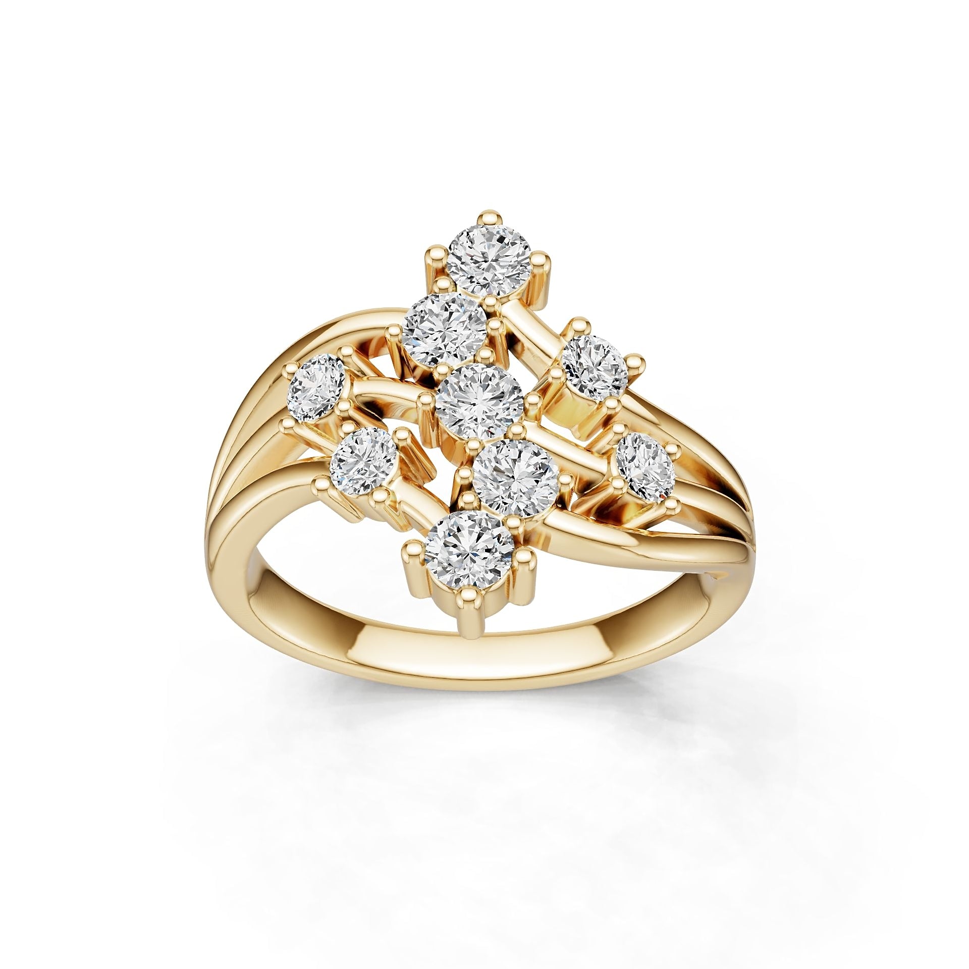 18K Gold Semi Mount Ring Setting Round Ro 3x3mm Syz Jewelry