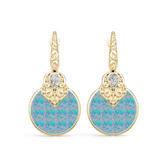 18K Gold Semi Mount Earrings Setting Round Ro 6x6mm Syz Jewelry