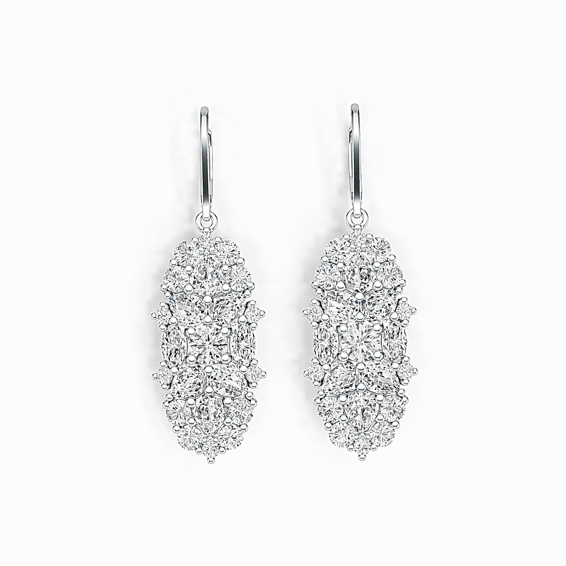 14K Gold Semi Mount Earrings Setting Pear PE 5x4mm Diamond Accent DHJ