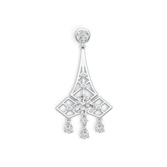 Sterling Silver Semi Mount Pendant Setting Round RD 9x9mm DHJ