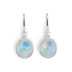 18K Gold Semi Mount Earrings Setting Oval OV 12X10mm Diamond Accent DHJ