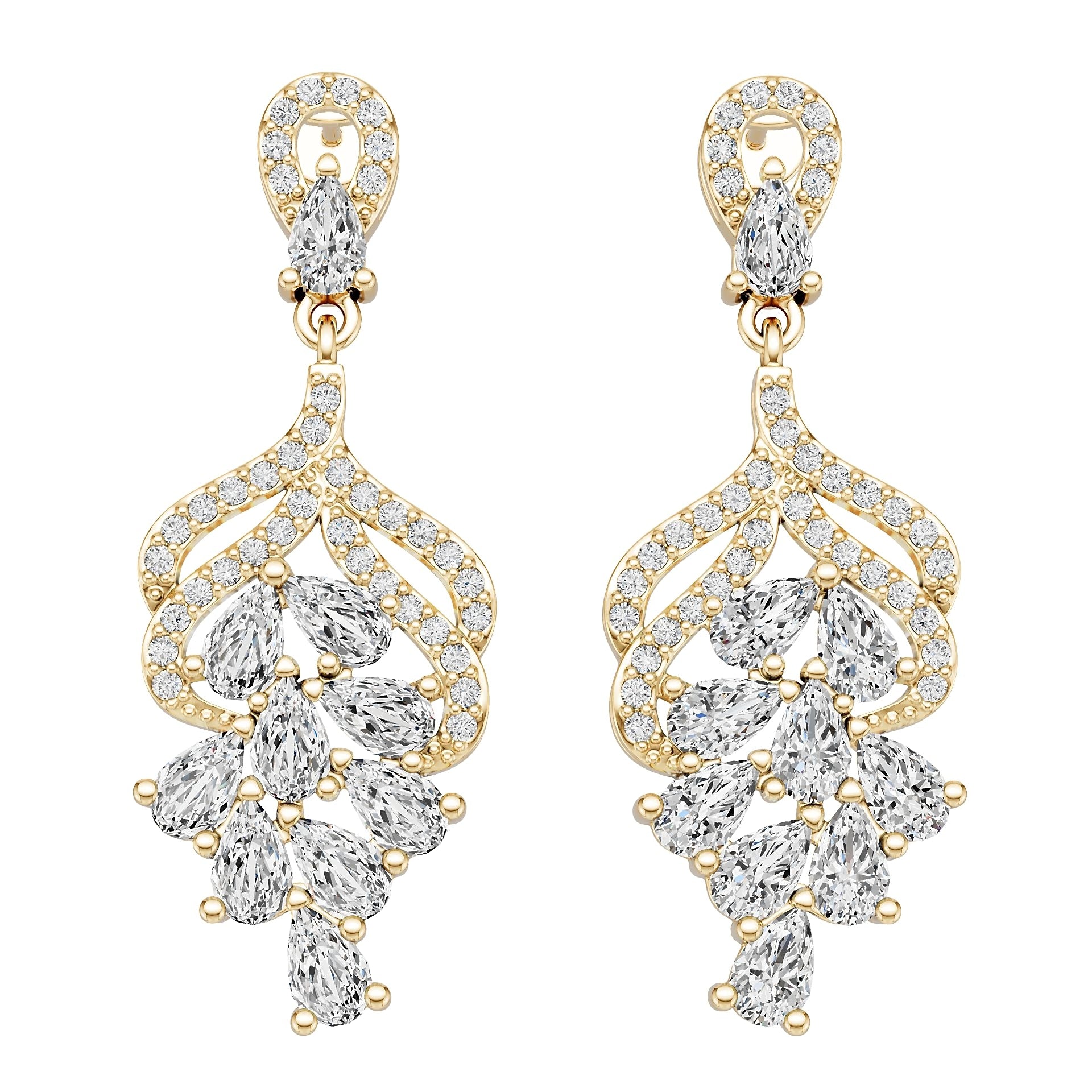 Sterling Silver Semi Mount Earrings Setting Pear Pe 5x3mm DHJ