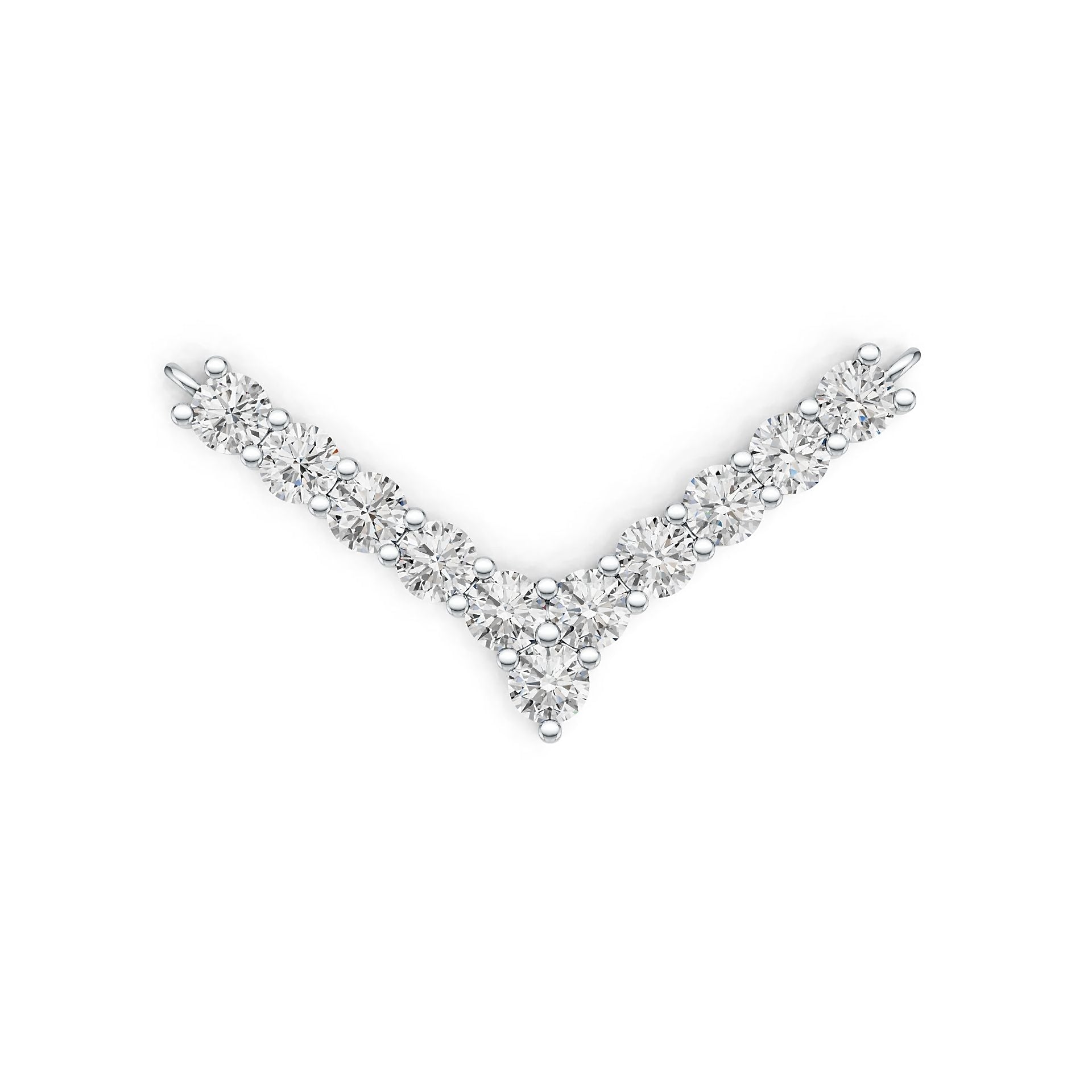 Sterling Silver Semi Mount Pendant Setting Round RD 4x4mm DHJ