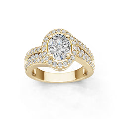 10K Gold Semi Mount Ring Setting Oval Ov 9x7mm Syz Jewelry