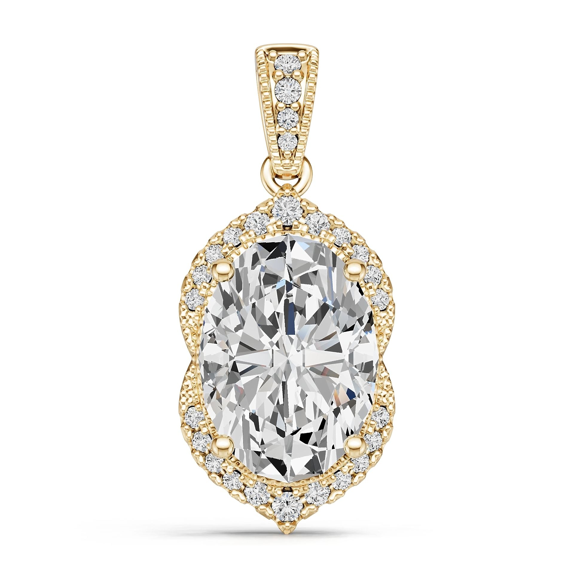 Sterling Silver Semi Mount Pendant Setting Oval OV 14X10mm DHJ