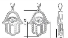 Platinum Semi Mount Pendant Setting Round RD 4x4mm Diamond Accent DHJ
